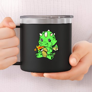Discover Dragon Pet marshmallow children cute 14oz Stainless Steel Tumblers