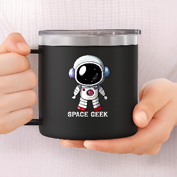 Discover Space Geek Future Astronaut Exploration Explorer Astronomy Zip 14oz Stainless Steel Tumblers