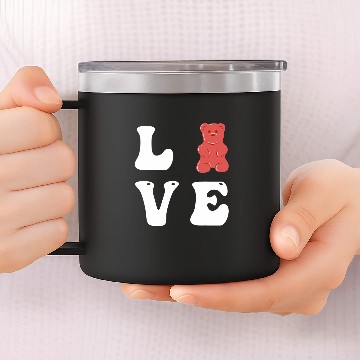 Discover Bear Pet Love Gummy Bear Juicy Fruity Candy Lovers Adult And Youth 14oz Stainless Steel Tumblers