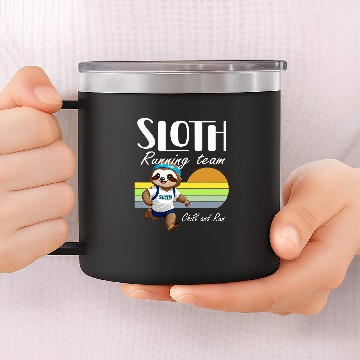 Discover Sloth Pet Running Team Matching Fun Run Participant Themed Event 1 14oz Stainless Steel Tumblers
