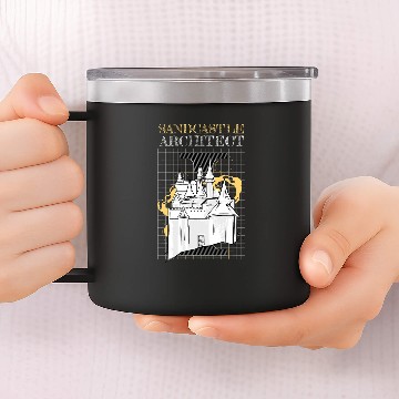 Discover Sandcastle Architect Beach Sand Castle Builder 14oz Stainless Steel Tumblers