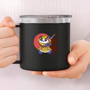 Discover Panda Pet Samurai Warrior Cute Panda Katana Fighter 14oz Stainless Steel Tumblers
