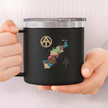 Discover appalachian trail hiking map Baseball Tees 14oz Stainless Steel Tumblers
