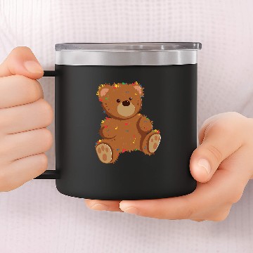 Discover Bear Pet Stuffed Animal I Cute Teddy Bear 14oz Stainless Steel Tumblers