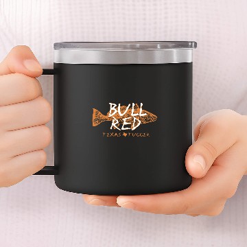 Discover Fishing Gulf Redfish Red Drum Texas Tugger 14oz Stainless Steel Tumblers
