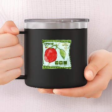 Discover Capsicum Bell Pepper seeds packet growing vegetables Baseball Tees 14oz Stainless Steel Tumblers