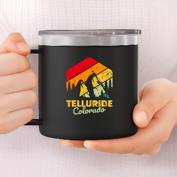 Discover Bear Pet Telluride Colorado Mountain Bear Baseball Tees 14oz Stainless Steel Tumblers
