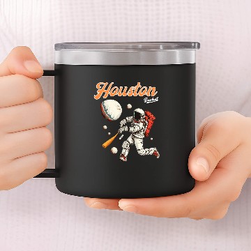 Discover Retro vintages Houston Texas Baseball Astronaut Crush City Baseball Tees 14oz Stainless Steel Tumblers
