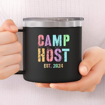 Discover bests Ever CAMP HOST Est 2024 Camping Chaos Coordinator Baseball Tees 14oz Stainless Steel Tumblers