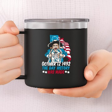 Discover Columbus Day Flag Us Christopher 1492 Zip 14oz Stainless Steel Tumblers