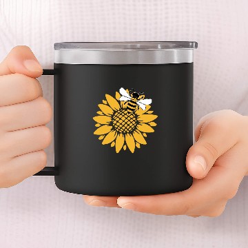 Discover Bumblebee Sunflower Springtime Save The Bees Honeybee Baseball Tees 14oz Stainless Steel Tumblers