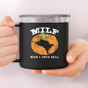 Discover Dove Hunting s for Men MILF Man I Love Fall Cloths Gear 14oz Stainless Steel Tumblers