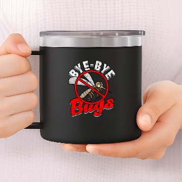 Discover Byebye bugs Insect Terminator Pest Warrior Baseball Tees 14oz Stainless Steel Tumblers