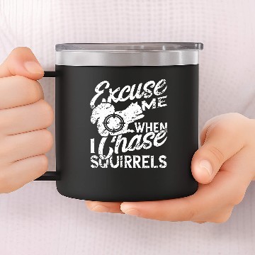 Discover Excuse Me When I Chase Squirrel Hunter Squirrel Hunting Baseball Tees 14oz Stainless Steel Tumblers