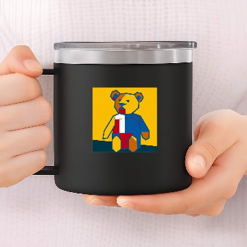 Discover Bear Pet Constructivist Teddy Bear 14oz Stainless Steel Tumblers