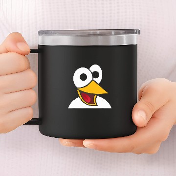 Discover Penguin Pet Face Baseball Tees 14oz Stainless Steel Tumblers
