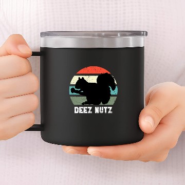 Discover Squirrel Pet Deez Nutz Nutcracker Squirrel Gopher Chipmunk Dees Nuts Baseball Tees 14oz Stainless Steel Tumblers