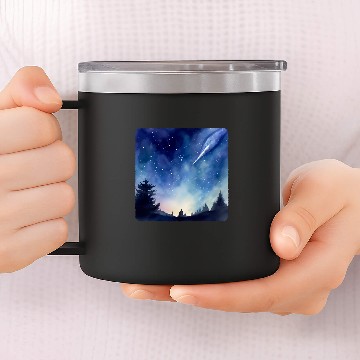 Discover Comet Sky Astronomy Celestial Event Space Phenomenon Zip 14oz Stainless Steel Tumblers