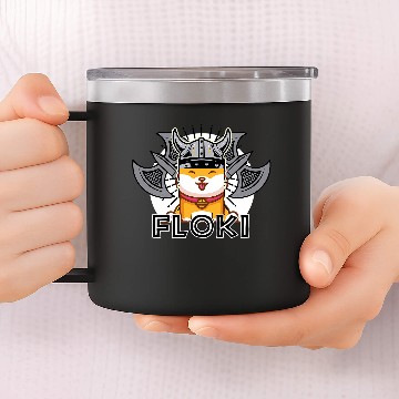 Discover Floki Viking Shiba Dog 14oz Stainless Steel Tumblers