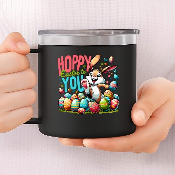 Discover Hoppy Easter Easter Bunny Egg Hunting Baseball Tees 14oz Stainless Steel Tumblers