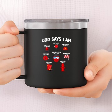 Discover Firefighter Job God Says I Am Firefighter Lover Kids Boys Christian 14oz Stainless Steel Tumblers