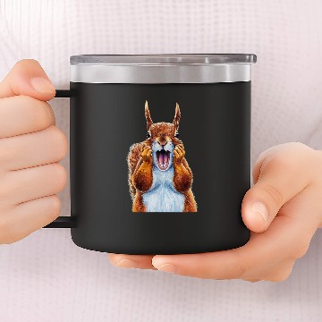 Discover Squirrel Pet Expressionist Scream Squirrel Lovers Artistic 2 Baseball Tees 14oz Stainless Steel Tumblers