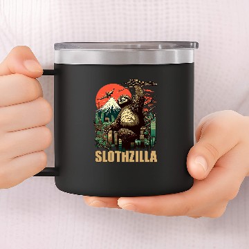 Discover Sloth Pet Japan Kaiju Sloth Slothzilla 14oz Stainless Steel Tumblers