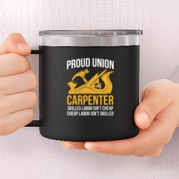 Discover Proud Union Carpenter 2 Baseball Tees 14oz Stainless Steel Tumblers