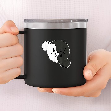 Discover Hamster Pet Yin Yang sign hamster balance symbol mice Ying Yang Baseball Tees 14oz Stainless Steel Tumblers