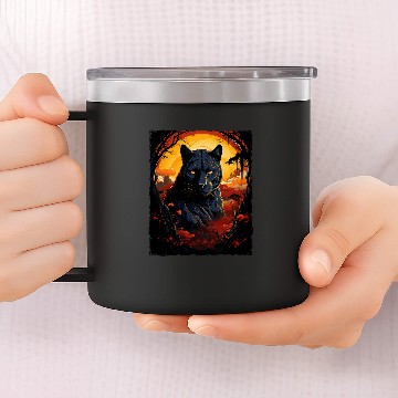 Discover Lion Pet Mountain Lion Halloween 14oz Stainless Steel Tumblers