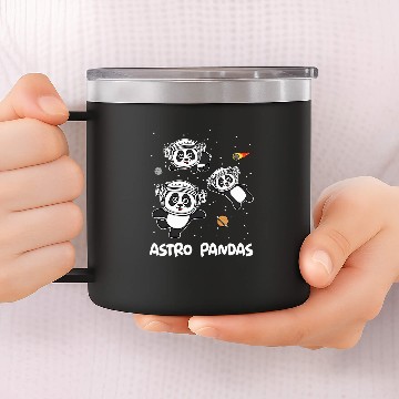 Discover Panda Pet Astro Pandas In Space Baseball Tees 14oz Stainless Steel Tumblers