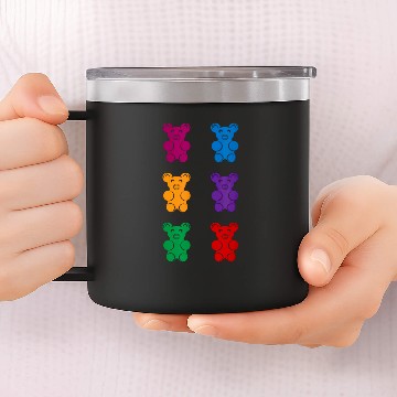 Discover Bear Pet Gummy bear six pack abs funny gummy bear abs Zip 14oz Stainless Steel Tumblers