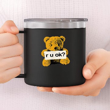 Discover Official Yungblud Teddyyz r u ok Black Baseball Jerseys 14oz Stainless Steel Tumblers