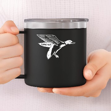 Discover Duck Hunting Committed Waterfowl Duck Baseball Tees 14oz Stainless Steel Tumblers