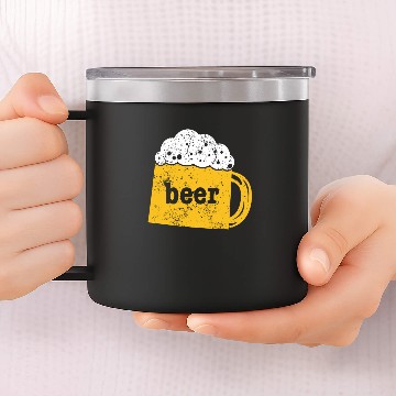 Discover Beer Fun Wyoming State Beer Mug 14oz Stainless Steel Tumblers
