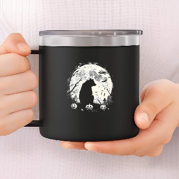 Discover Bear Pet Halloween Bear Spooky Moon Pumpkin Witchcraft Spider Web Baseball Tees 14oz Stainless Steel Tumblers