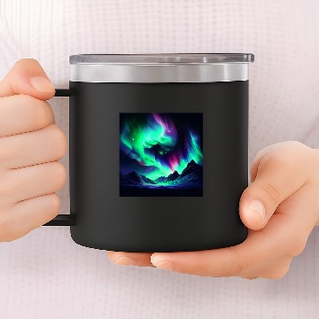 Discover Northern Lights Aurora Borealis 3 14oz Stainless Steel Tumblers