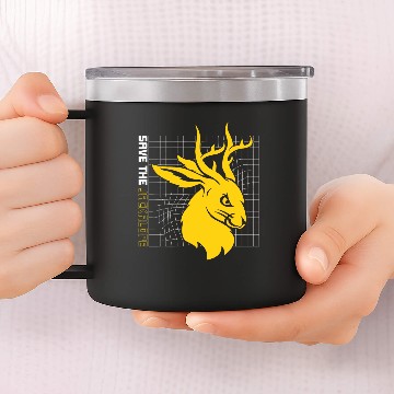 Discover Save The Jackalope Cryptid Jackrabbit Rabbit Bunny Baseball Tees 14oz Stainless Steel Tumblers