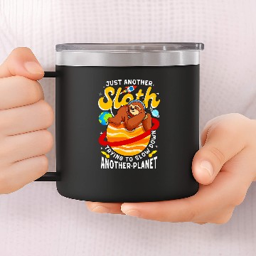 Discover Sloth Pet Space Trying to Slow Down Planet Save Earth Jupiter Baseball Tees 14oz Stainless Steel Tumblers