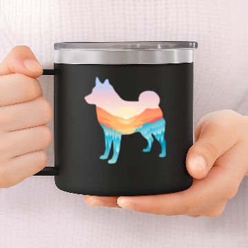 Discover Schipperke Nature Hiking Dog Sunrise Adventure Zip 14oz Stainless Steel Tumblers