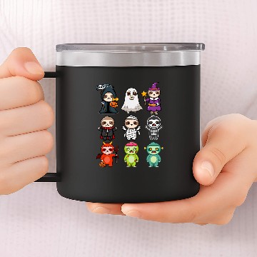 Discover Sloth Pet Spooky ghosts BooJee Horror Pumpkin Sloth Halloween Baseball Tees 14oz Stainless Steel Tumblers