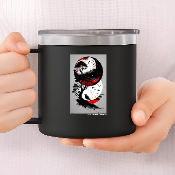 Discover Japanese Tree Red Moon With Birds Flying in background Graph 1 14oz Stainless Steel Tumblers