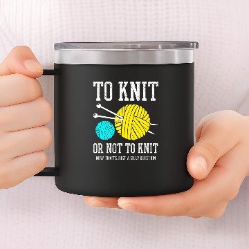 Discover Knitting Yarn hilarious Zip 14oz Stainless Steel Tumblers