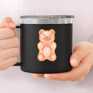 Discover Bear Pet Clear Gummy Bear Baseball Tees 14oz Stainless Steel Tumblers