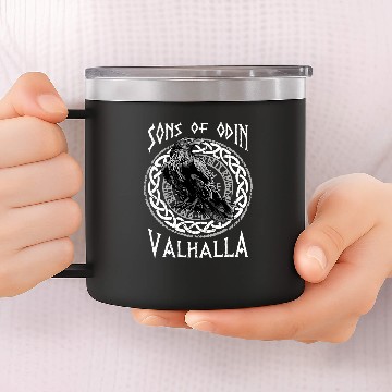 Discover Sons Of Odin Valhalla Viking Warrior Norsemen 5 14oz Stainless Steel Tumblers
