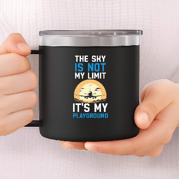 Discover The Sky Is Not My Limit Its My Playground 5 Baseball Tees 14oz Stainless Steel Tumblers