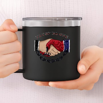 Discover Trust No One American Traditional Tattoo Handshake Baseball Tees 14oz Stainless Steel Tumblers