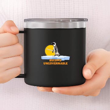 Discover Penguin Pet Become Ungovernable 14oz Stainless Steel Tumblers