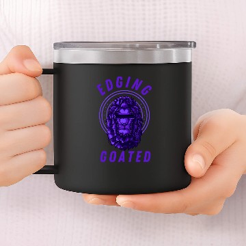 Discover Lion Pet Edging Goated Sigma Lion Ironic Brainrot Meme 3 14oz Stainless Steel Tumblers