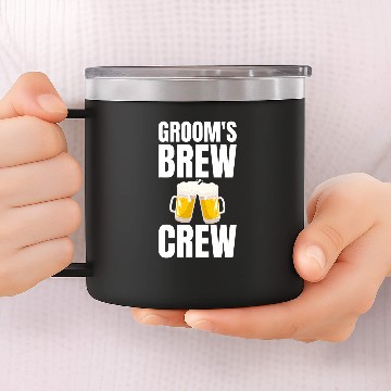Discover Beer Fun Groom s Brew Crew Funny Bachelor Party Beer 14oz Stainless Steel Tumblers